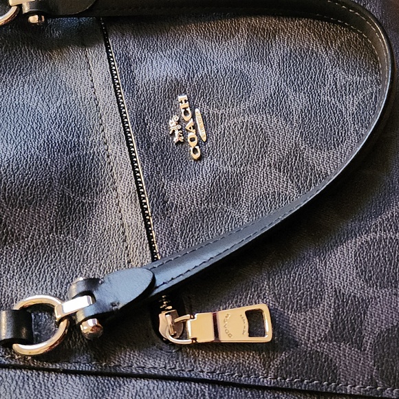 Rare Coach Set! Coach Prairie Satchel w/ Matching Wallet Midni Denim/Silver EUC - Picture 4 of 10